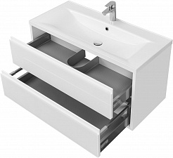 Акватон Мебель для ванной Римини 100 New белая – фотография-4